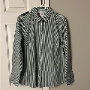 J.Crew Factory Women’s Striped Button Down Shirt (Size XL)